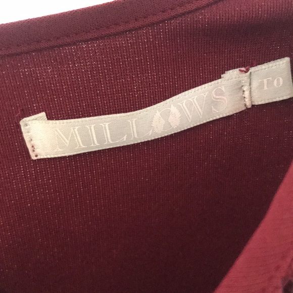 Chic Burgundy Mini Dress with Crochet Detailing - Picture 4 of 12